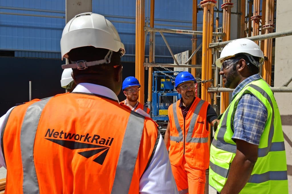 Rail Workers working